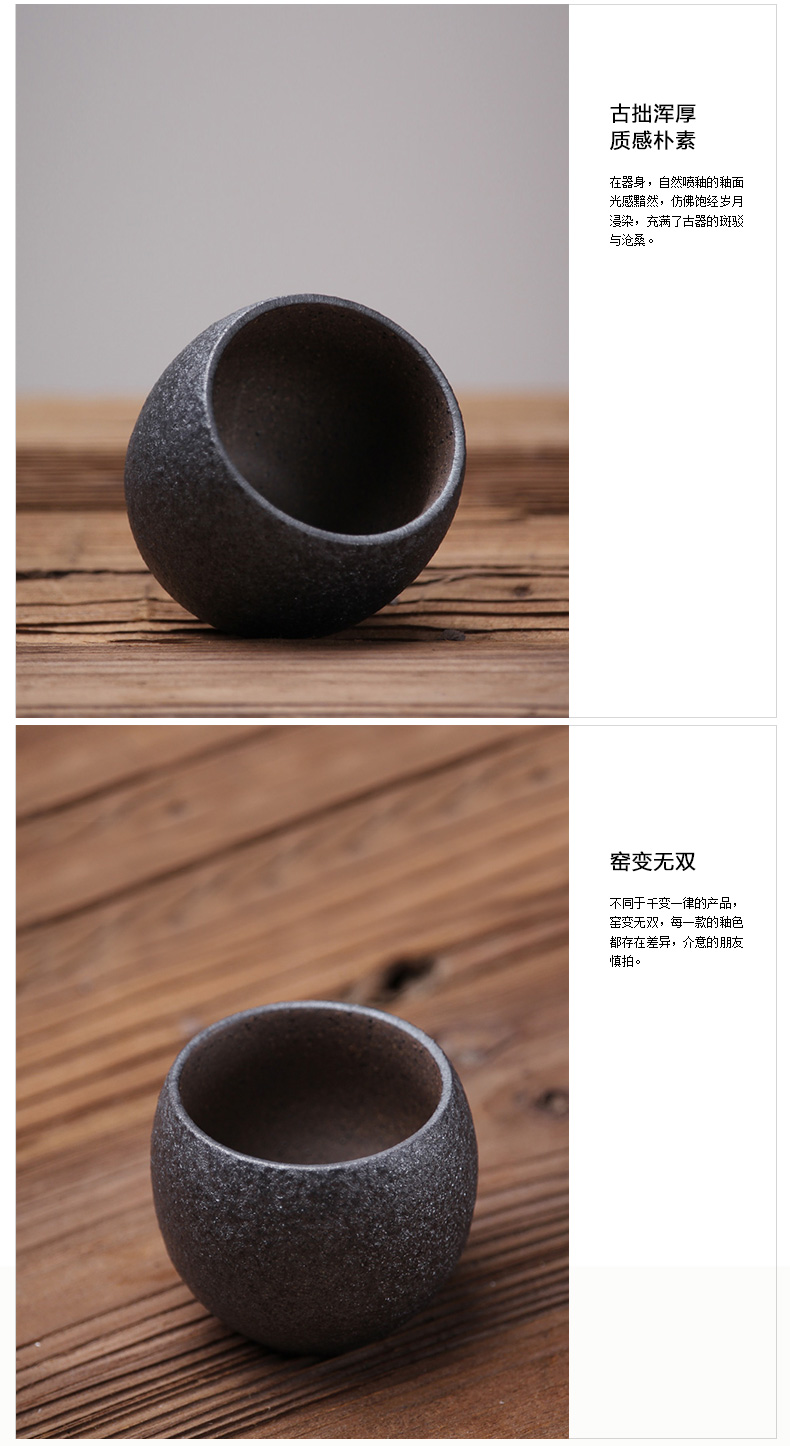 Mingyuan FengTang sample tea cup silver cup ceramic tasted silver gilding coarse pottery bowl with individual cup silver cup kung fu tea master