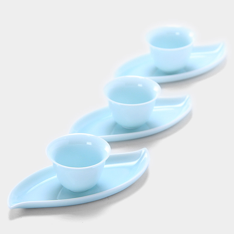 Mingyuan FengTang longquan celadon manual coasters maple leaf cup Japanese tea taking accessories insulation pad and anti - scrape pad tea set