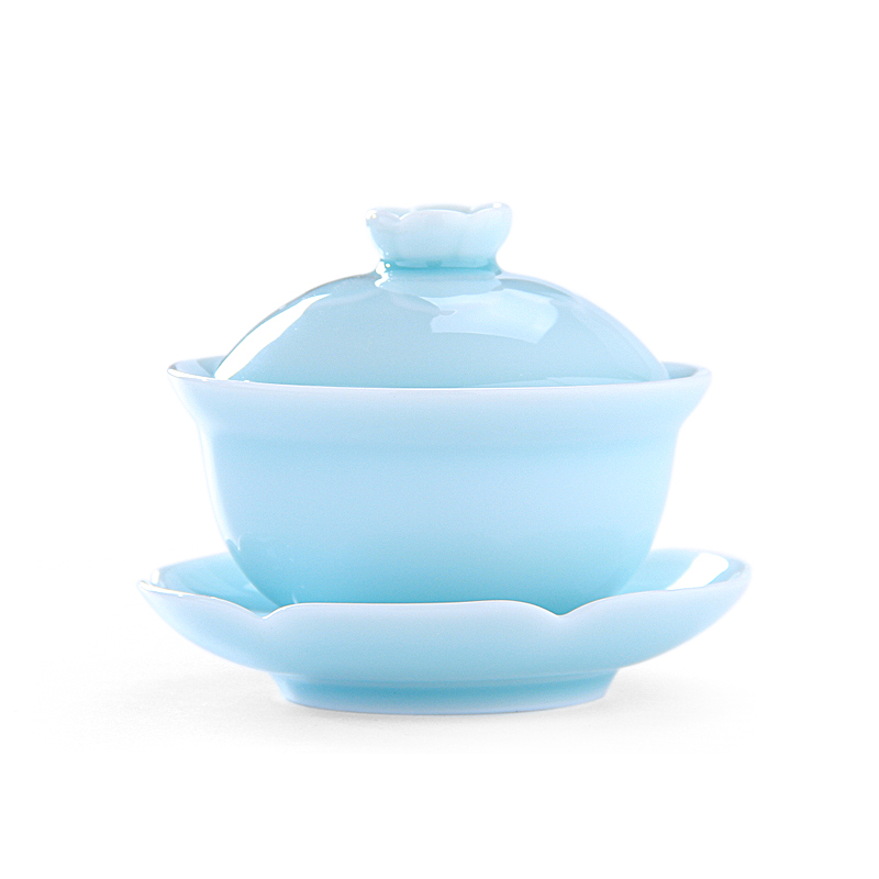 Mingyuan FengTang longquan celadon manual came only three tureen tieguanyin tea bowls ceramic kung fu tea in teapots