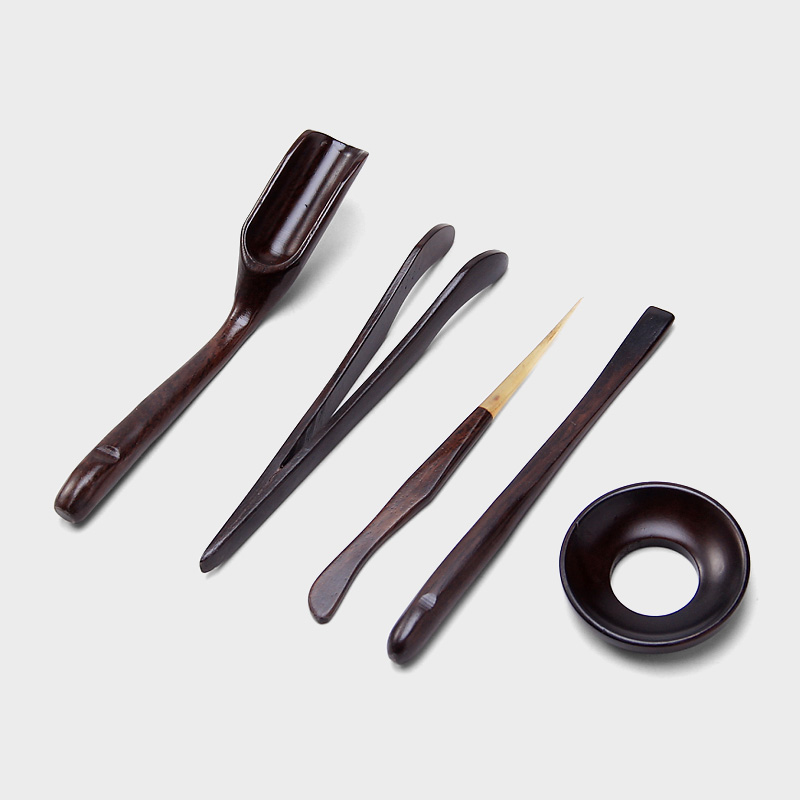 Mingyuan FengTang kung fu tea sets accessories ebony wood, ceramic zero with the combination of a complete set of tea six gentleman