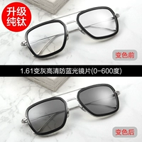 [0-600 градусов] 1,61 Серый HD анти-синий светлую линзу