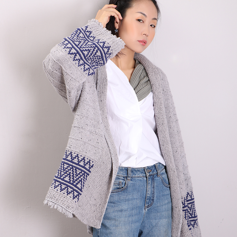 Fairy's home still water flow deep woolen cashmere C handmade diy circular needle knitting wool group clothes group weaving material bag