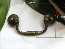 Simple furniture hardware handle antique pull handle drawer handle alloy handle bronze handle European drawer handle