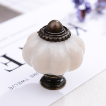 Retro ceramic single hole handle drawer handle acrylic handle modern drawer handle European handle