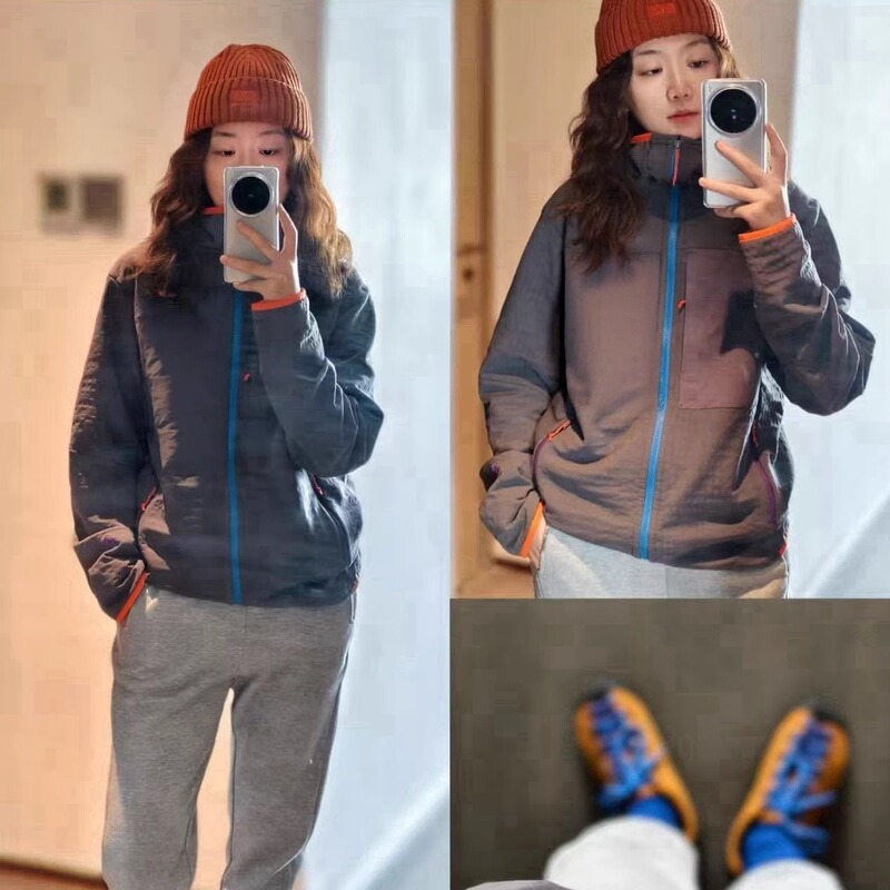 R2 Jacket 2026 Spring New Checkered Fleece Inner Layer Couple Style Outdoor Sports Hooded Top