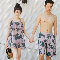 Cặp vợ chồng Hàn Quốc đồ bơi nữ váy bikini áo ba lỗ cỡ lớn bụng mỏng những người yêu thích áo tắm mùa xuân nóng 	đồ đôi đi biển cho mẹ và bé trai