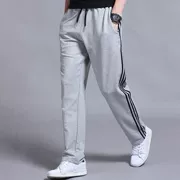 Quần thể thao trung niên nam cộng với quần nhung cha mùa thu và mùa đông dày lỏng thẳng quần nam cũ giản dị