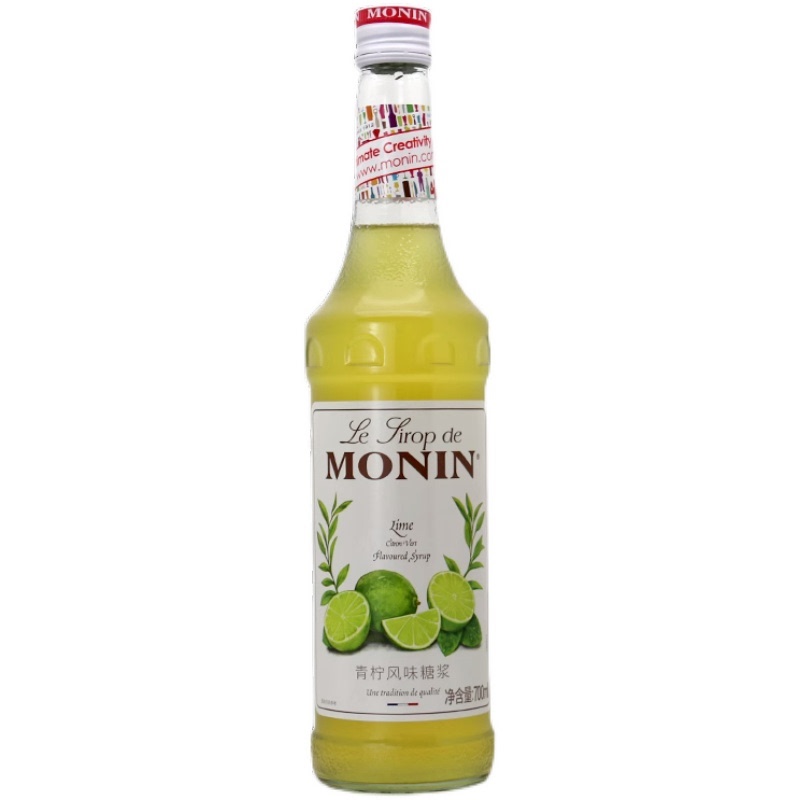 Monin Morin Lime Flavored Syrup Coffee Cocktail Cocktail Juice Drink Glass Bottle 700ml