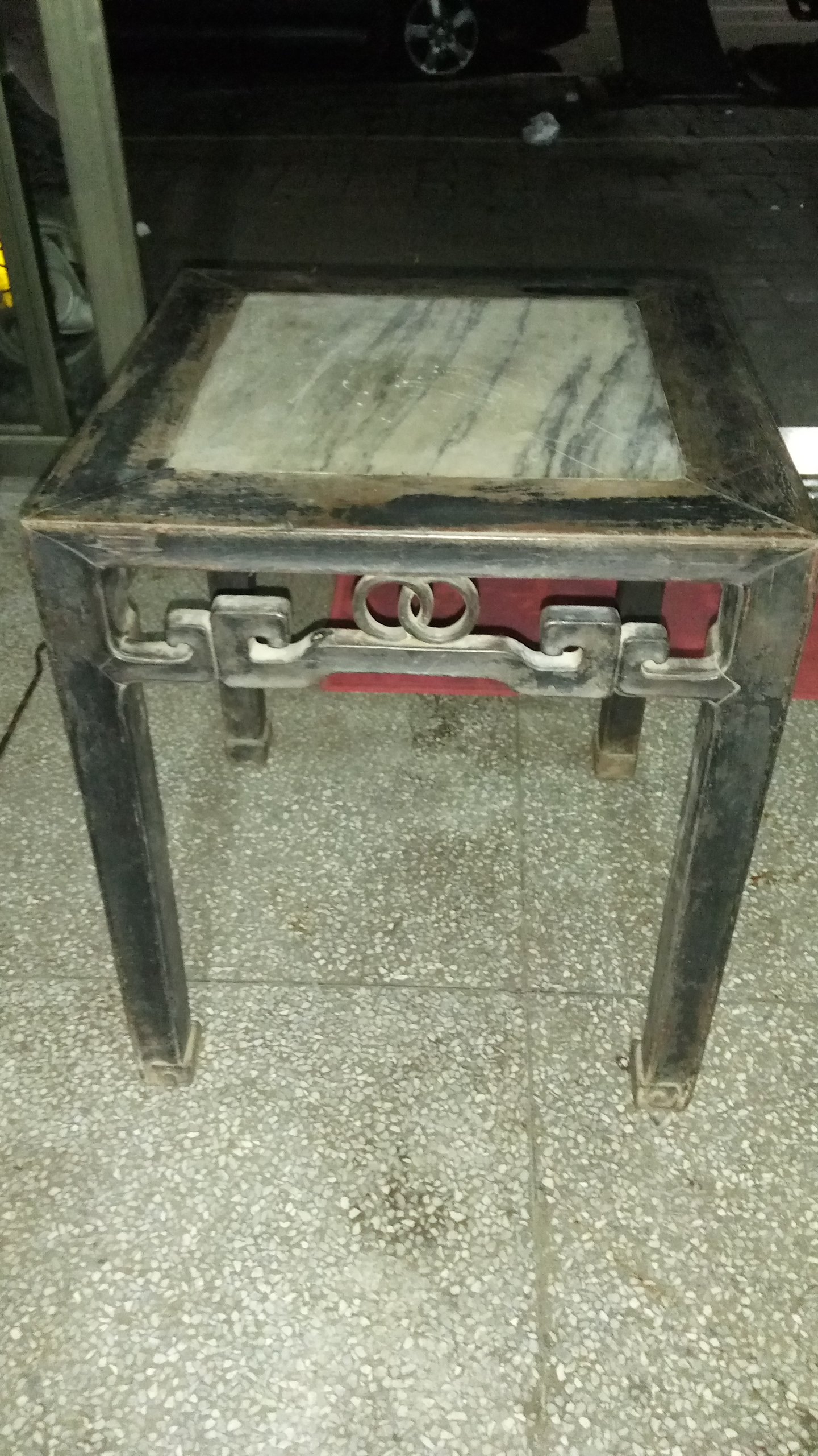 The Qing Dynasty old red wood and sour branches in the middle of the four square stool Qing Dynasty old acid branches old furniture Ming and Qing antique furniture-Taobao
