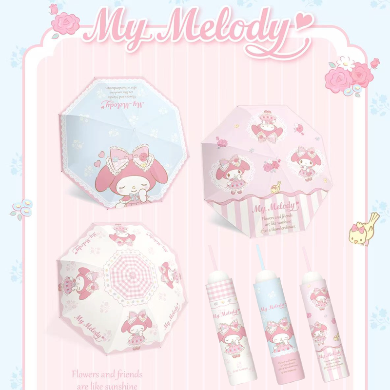 Sanrio Officially Licensed My Melody Cartoon Folding Umbrella, Cute and Sweet Style Umbrella for Both Sunny and Rainy Days Sanrio Officially Licensed My Melody Cartoon Folding Umbrella, Cute and Sweet Style Umbrella for Both Sunny and Rainy Days