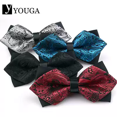 British retro court pattern bow tie Men's formal wedding Wedding groom banquet bow tie women