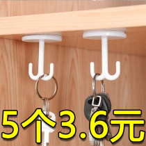 Dormitory adhesive hook top double hook table bottom wall hanging viscose adhesive hook non-punching no trace adhesive strong small hook
