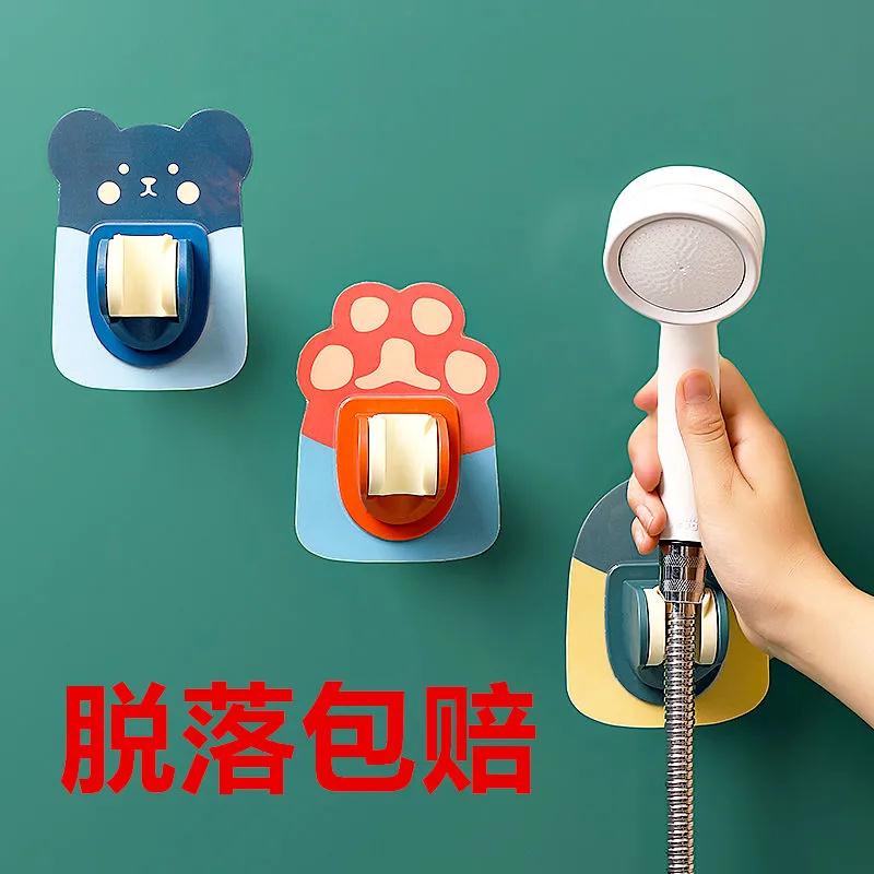 Shower head bracket free of punch nozzle hanging holder fixed theorizer adjustable lotus shower bathroom Children spend sun shower base