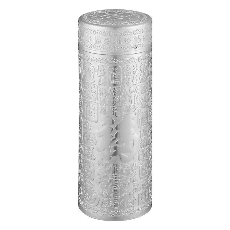 英國Bemega純銀保溫杯999銀內膽大容量泡茶水杯龍頭百福設計禮盒裝中式風格