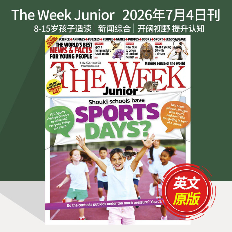 英國原版青少年英文學習週刊The Week Junior 2025全年訂閱8-15歲兒童