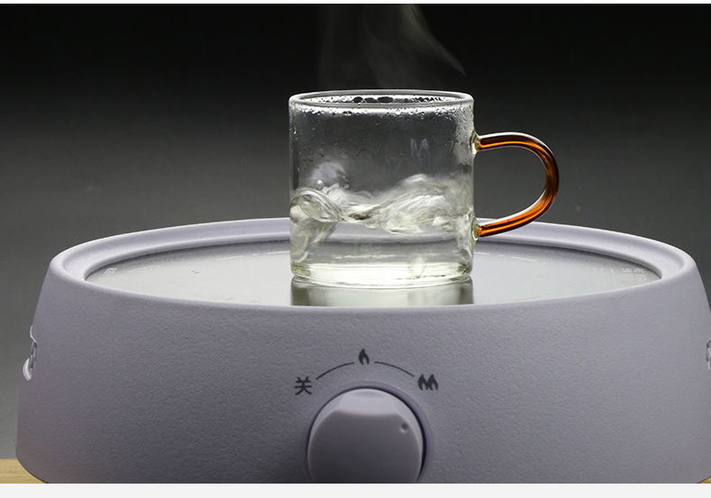 Little glass cup heat household kung fu tea set transparent single master cup upset take 6 pack