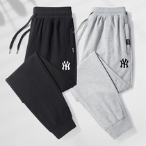 Mens sweatpants summer new cotton loose-fitting sweatpants spring and autumn drawstring casual pants black tide brand pants men