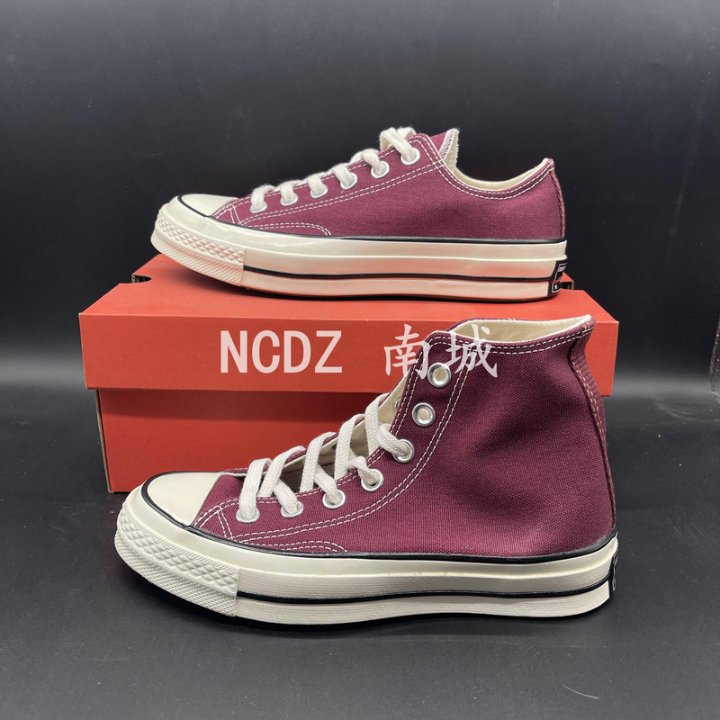 Converse 1970S Burgundy High-Low-Top Retro Classic Canvas Shoes 162051C162059C Converse 1970S Burgundy High-Low-Top Retro Classic Canvas Shoes 162051C162059C