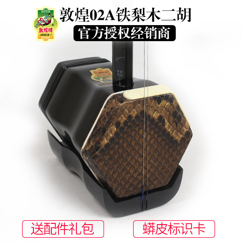 Shanghai Dunhuang erhu 02A iron pear wood children adult beginner practice erhu Shanghai national musical instrument factory