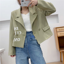 H0683 temperament Hong Kong style casual jacket autumn new womens Korean version of wild fashion trend small suit women