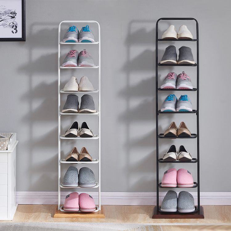 Multilayer Indoor Good-looking Home Province Space Shoe Rack Easy Doorway Clip Slit Narrow Small Standing Single Row Shoes Containing Layer Shelf