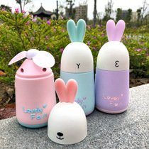 New cartoon piggy charging fan usb charging mini rabbit handheld fan portable handheld fan