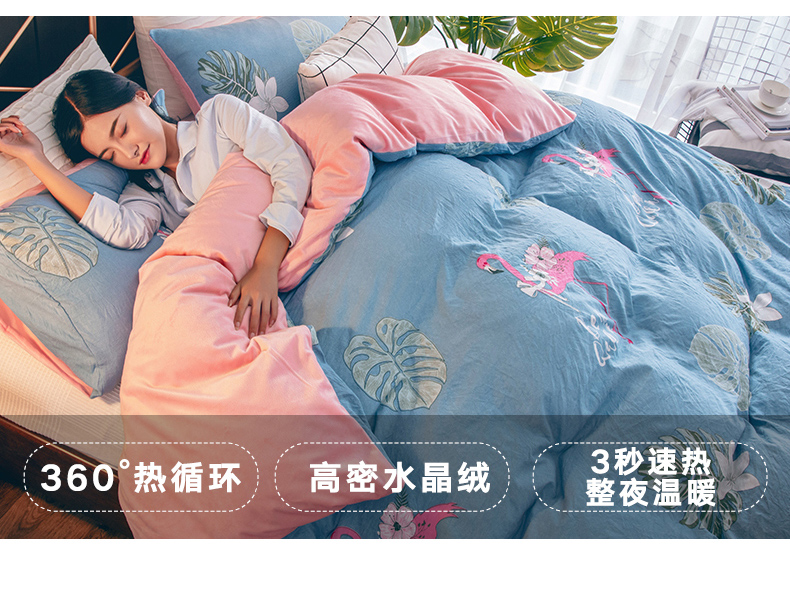 Chăn đơn mảnh sang trọng chăn đơn bộ lông cừu san hô nhung đơn flannel đôi 1,5m mùa thu và mùa đông nam nữ - Quilt Covers 	chăn phao dày	