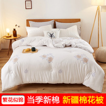 Xinjiang pure cotton quilt core mattress quilt cotton cotton quilt cotton wool quilt cotton wool is thickened in winter to keep warm hand-covered