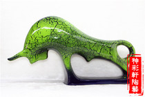 Ceramic twelve zodiac animal ornaments Zibo art ceramic ornaments Zodiac cattle ceramic crafts modern