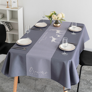 北欧现代简约ins长方形棉麻桌布