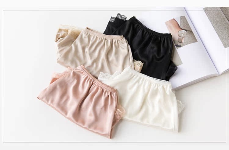 Langsha không có dấu vết chống ánh sáng quần an toàn nữ ren boyshort mùa hè mỏng lụa trượt đáy quần bảo hiểm - Quần short quần short jean nữ giá rẻ