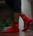 Sự ra đời của năm mùa thu đỏ và mùa đông cotton cotton năm ngón tất nam vớ da dài Vớ bông