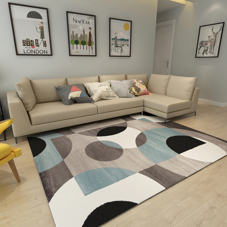 Bắc Âu hiện đại nhỏ gọn phong cách phòng khách sofa bảng thảm hình học giường pad phòng ngủ nhà hình chữ nhật thảm - Thảm tham trai san