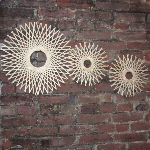 Creative Handmade Bamboo Wall Paintings, Bamboo Decorative Crafts, Woven Personalized Decorations, Store Stage Props, Bamboo Weaving