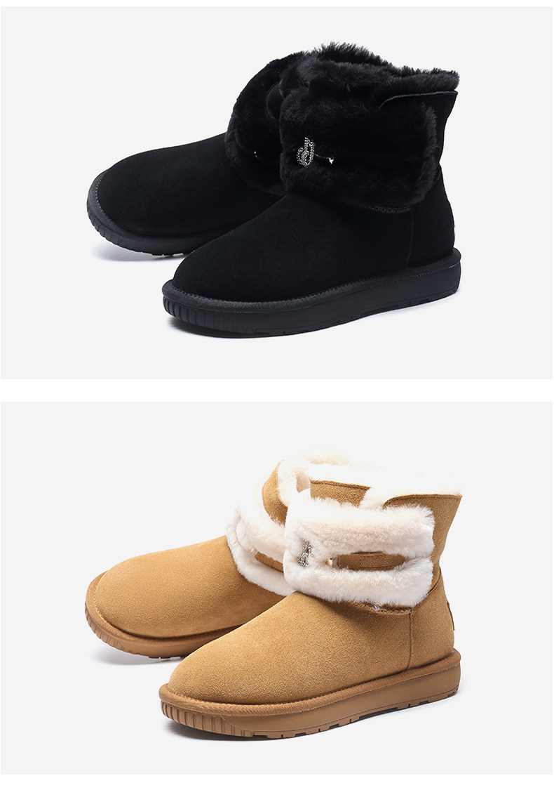 Camel 骆驼 女式冬季加绒加厚雪地靴 双重优惠折后￥99包邮 多款可选