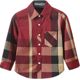 Bemidji Bemidji boys long-sleeved shirt baby children's clothing spring and autumn plaid college British style shirt