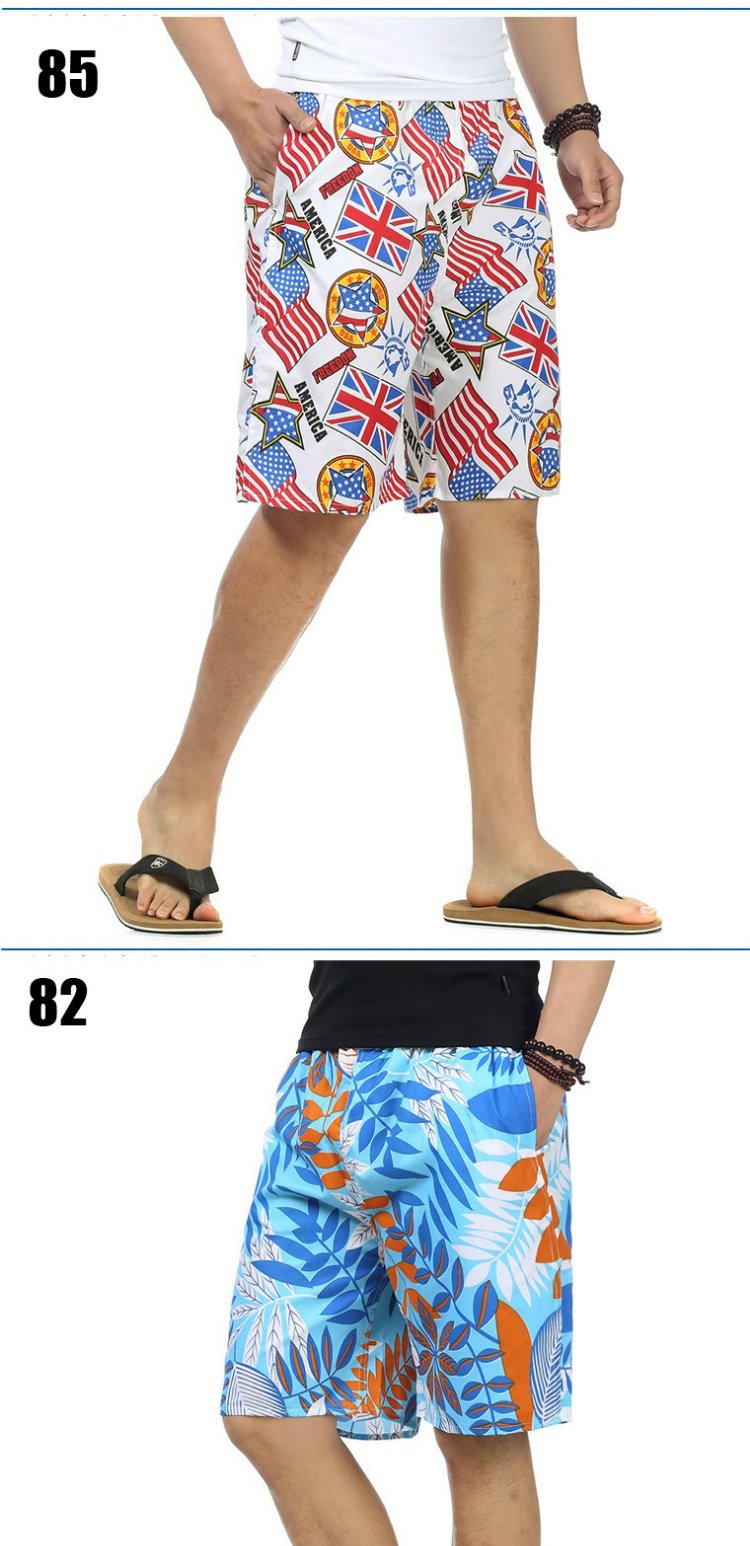 Quần đi biển quần nam nhanh khô quần đi biển quần bơi kỳ nghỉ quần short giản dị quần dài năm quần lớn thủy triều quần nam ống rộng