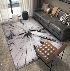 ковер 浮生若梦水墨抽象现代简约北欧灰色地毯客厅茶几垫卧室房间床边毯