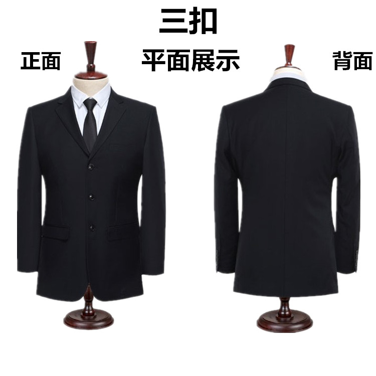 Bộ đồ mùa xuân và mùa thu nam kinh doanh chuyên nghiệp mặc trung niên 50 cha ba khóa lỏng đầm 40 bộ đồ áo sơ mi nam