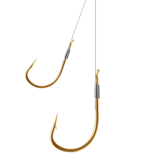 Haixi gold thread double hooks with barbs and tied fishhook and fish line components complete set sub-thread set buy 2 get 1 free