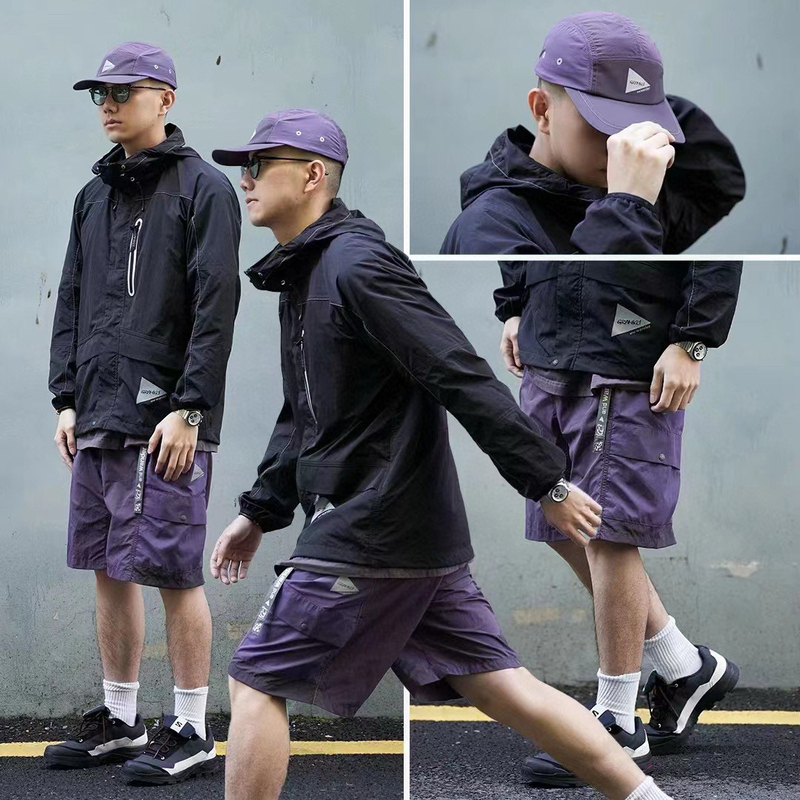 Japanese an Collaboration Nylon Outdoor Water-Repellent Shorts Sports Functional Shorts Five-Point Shorts Wild Style Loose Fit Men's