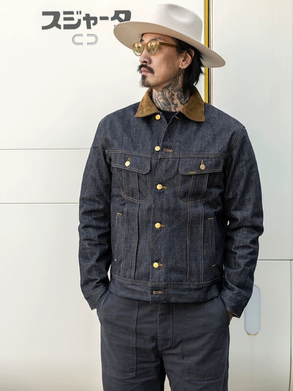 Japanese Retro Amekaji Style Men's and Women's Storm Rider Denim Jacket with Cotton and Wool Lining, Original Denim Jacket Japanese Retro Amekaji Style Men's and Women's Storm Rider Denim Jacket with Cotton and Wool Lining, Original Denim Jacket