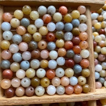 Natural jade beads Xinjiang Urho Gobi jade beads diy gold silk jade loose beads with beads round beads apple beads jade
