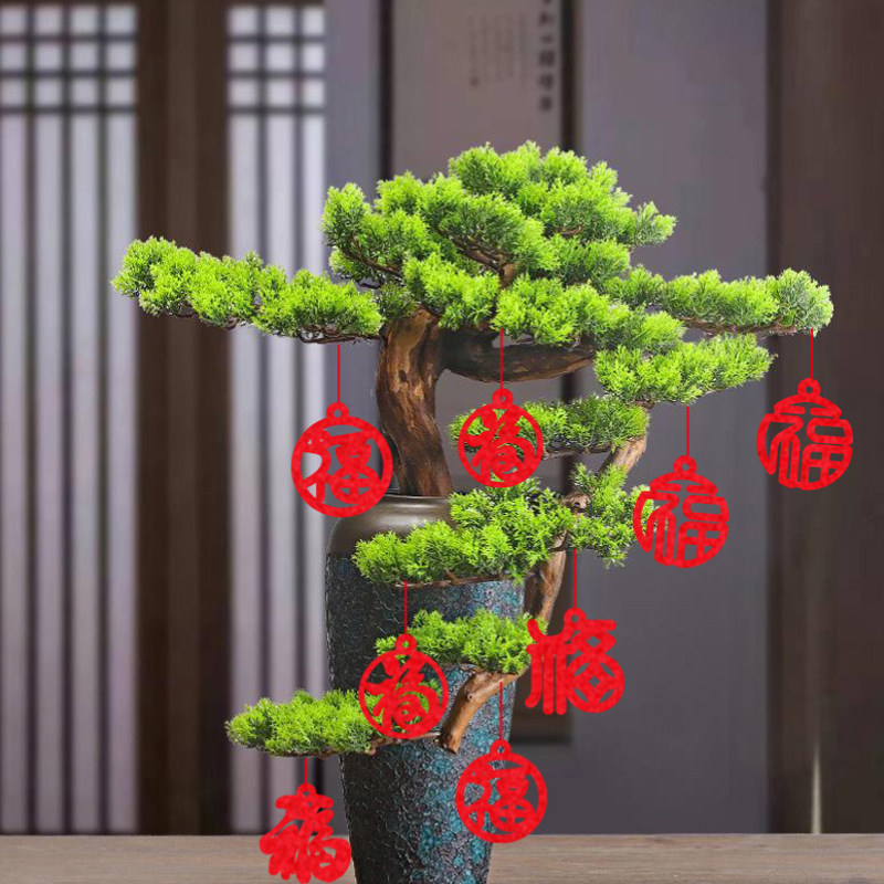 2024 Long year New Year's office Green Planted Decoration Kindergarten Pendant Bonsai Indoor outdoor hanging accessories Home Scene-Taobao