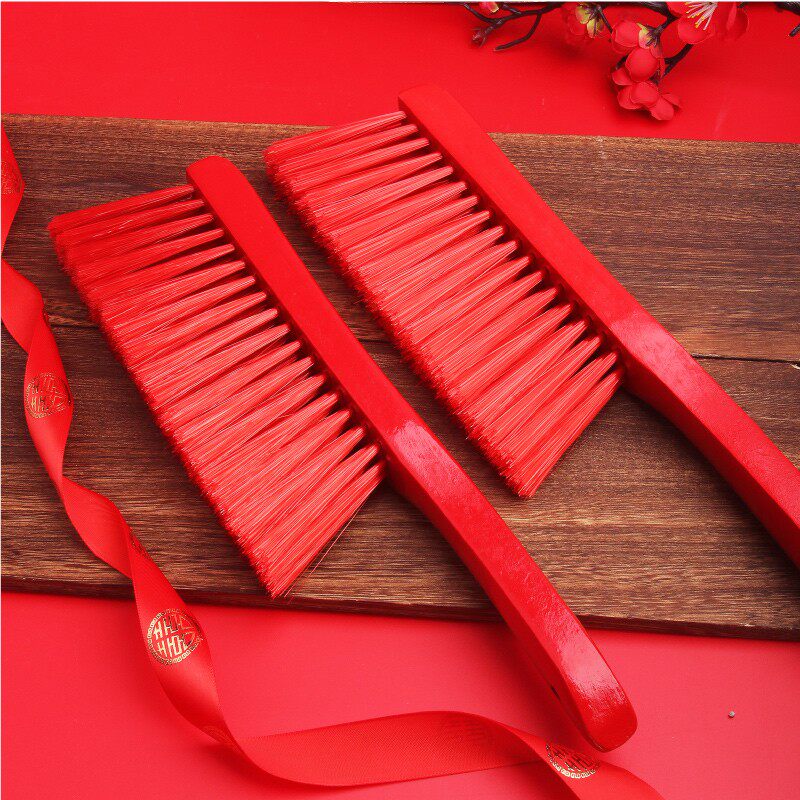 Wedding room Supplies bed Wedding Bed Brush Red Broom brushes Home Broom Wedding Men's Side Clean Soft Hair Bedroom