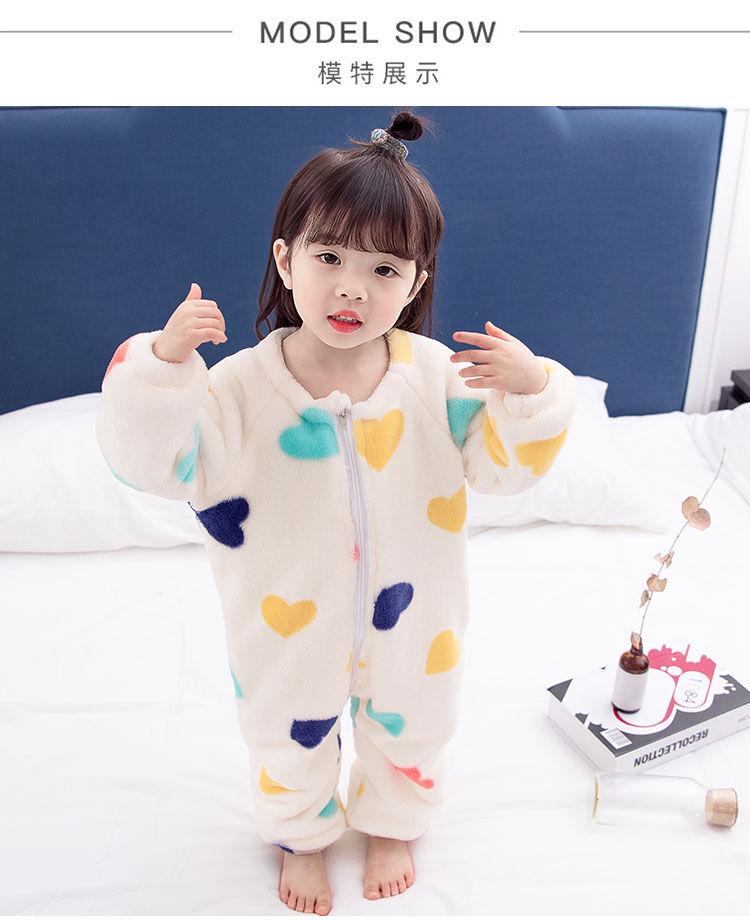 Mùa đông trẻ em mới san hô lông cừu dày túi ngủ ấm romper người thân đồ ngủ cô gái dịch vụ nhà shop quần áo trẻ em gần đây
