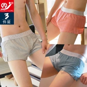 Quần lót nam nam võ sĩ trẻ tuổi Một chiếc quần Luo cotton cá tính thoáng khí nhà cotton bốn góc quần short 衩 thủy triều - Giống cái