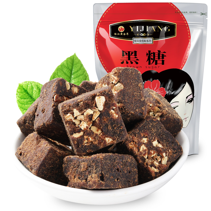 Flavor Black Sugar 380g Old Brown Sugar Black Sugar Lump Earth Red Sugar Moon Menstrual Aunt Sugar Case Fake Ginger Tea Black Sugar