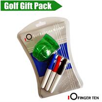 Golf scriber ball-drawing device aiming-drawing device with three brushes of different colors for easy operation