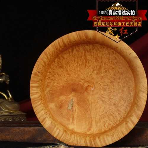 Тибетская красная прыща, деревянный край, ручной работы, ручной